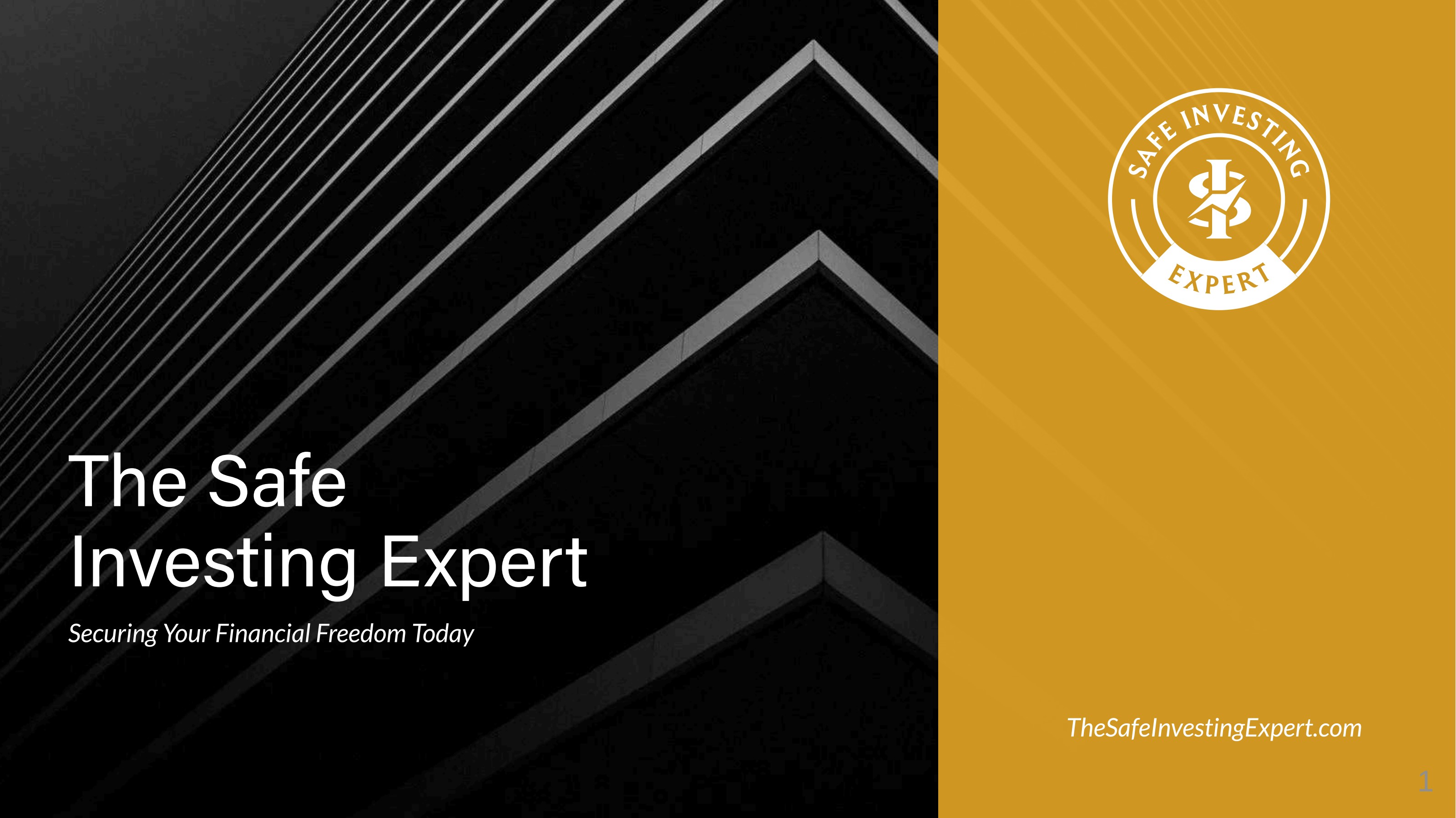 The Safe Investing Expert client presentation cover